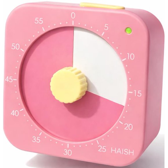 Temporizador HAISH 60 minutos rosa con función de pausa magnética