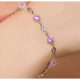 thumbnail image 2 of Pulsera de plata fina 925 amatista +caja redonda Lila #9, 2 of 3