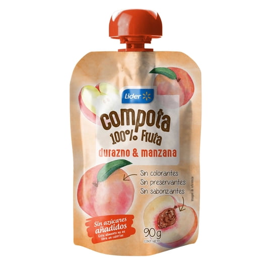 Compota Durazno Y Manzana 90 g Lider