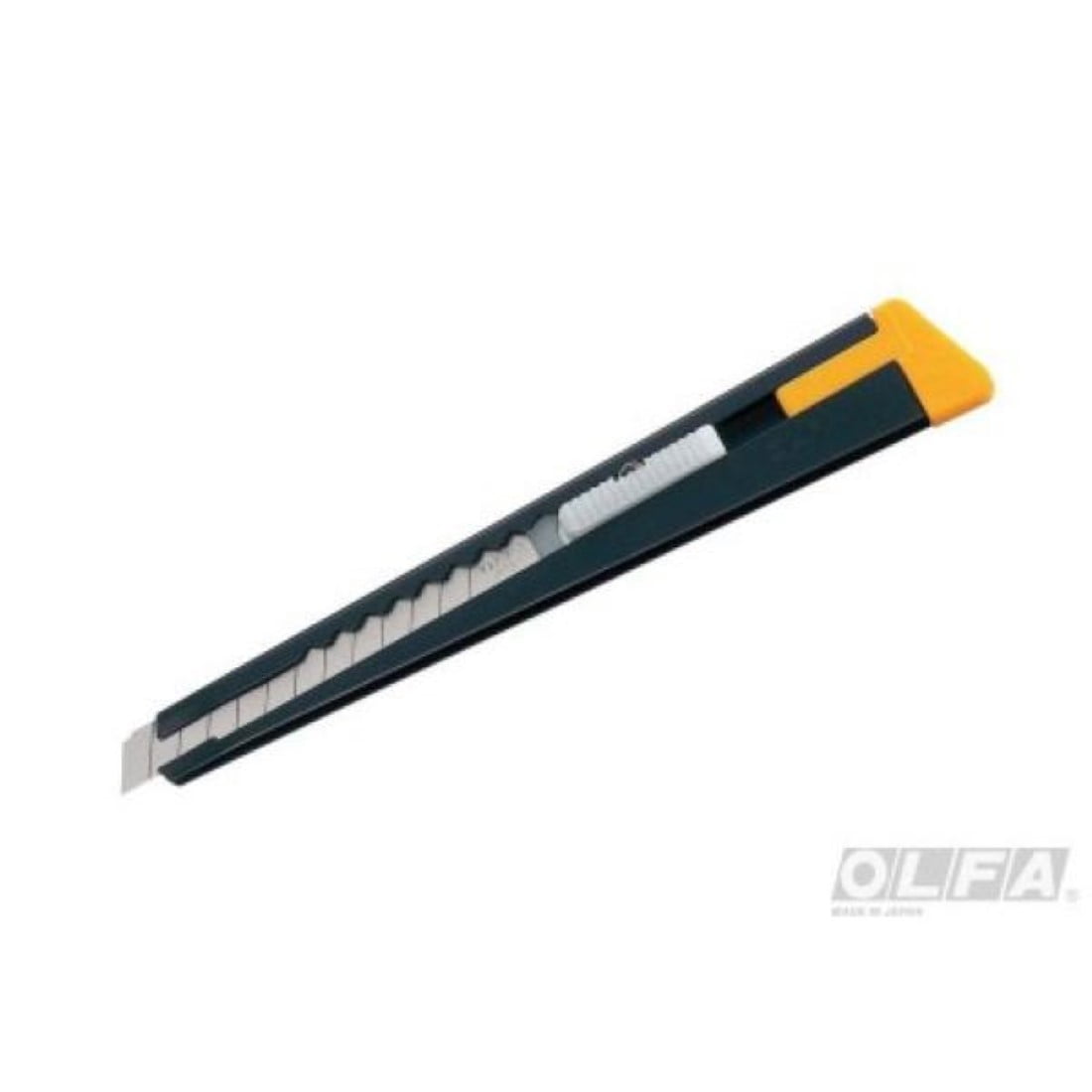 Olfa - Cuchillo Mediano Con Seguro Automático Y Clip 180-black 9mm