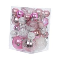 Magideal - 36 Piezas De Adornos Para Árboles De Navidad, Decoración Navideña, Adornos De Bolas Navideñas Para Coronas, Celebraciones, Aniversarios, Año Nuevo, Pu Blanco Rosa