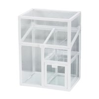 Ioensy - Organizador De Maquillaje Portátil, Soporte Para Brochas De Maquillaje Para Encimera, Figuras De Niñas, Color Blanco