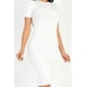 thumbnail image 3 of Vestido Midi Ajustado De Canalé Blanco, 3 of 5