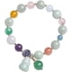 thumbnail image 1 of Pulsera de jade Feng Shui, pulsera de calabaza Wu Lou con múltiples gemas de cristal, pulsera de riqueza, equilibrio de chakras, amuleto de calabaza de prosperidad, brazalete de loto de plata de calce, 1 of 4