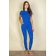 thumbnail image 3 of Saronite Leggings de Punto Suave, Elásticos y de Longitud Completa, Color Azul Real (para Mujer), 3 of 5