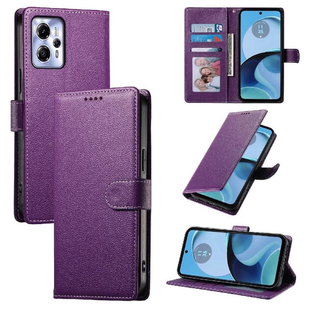 Funda para FOXDOCK Motorola Moto G13 4G– Cuero Premium, 3 ranuras para tarjetas, Protección contra impactos