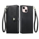 thumbnail image 1 of Funda Billetera con Cierre para [iphone 13 Mini] con Tarjetero, Soporte y Correa de ManoNegro, 1 of 5