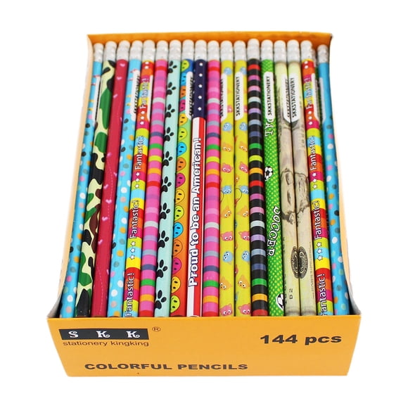 Lápices de colores SKKSTATIONERY 2 HB, 12 colores surtidos, 144 unidades