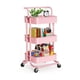 thumbnail image 1 of Carro Estante Organizador Multiuso Con 3 Niveles con Ruedas Rosado, 1 of 3