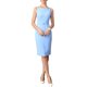 thumbnail image 1 of INSPIRE CHIC Vestido de Trabajo sin Mangas para Mujeres Cuello Cuadrado con Cinturón Vestidos Formales de Negocios L Azul, 1 of 6