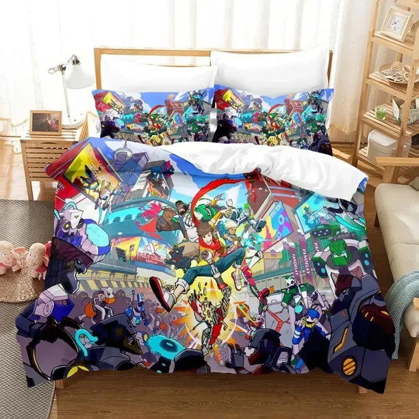 Game Hi-Fi Rush Bedding Set Duvet Cover Bed Set Quilt Cover Pillowcase Comforter Boys Adult Bedding Set Bed Sheets