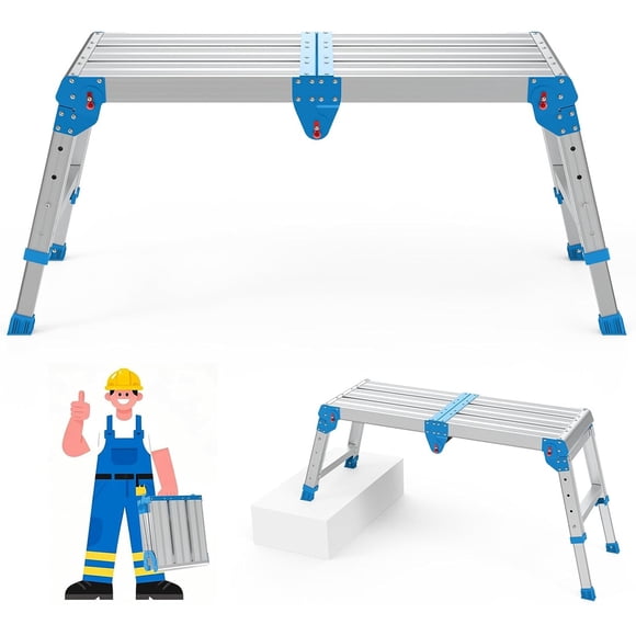 Plataforma plegable Loyoda 500 lb, altura de 14 a 20 in