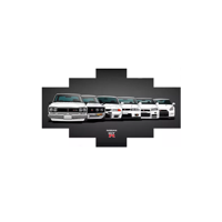 Genérico - Cuadro Políptico 150X80 Nissan Gt. Con Bastidor De Madera