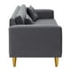 thumbnail image 3 of Sofa New Retro 3c + 2 Pouf Felpa 01 Gris, 3 of 6