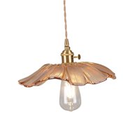 Magideal - Lámpara Colgante De Flores, Accesorios De Araña De Flores, Lámpara Colgante Nórdica Pequeña, Lámpara Colgante Led Para Comedor, Restaurante , Ámbar