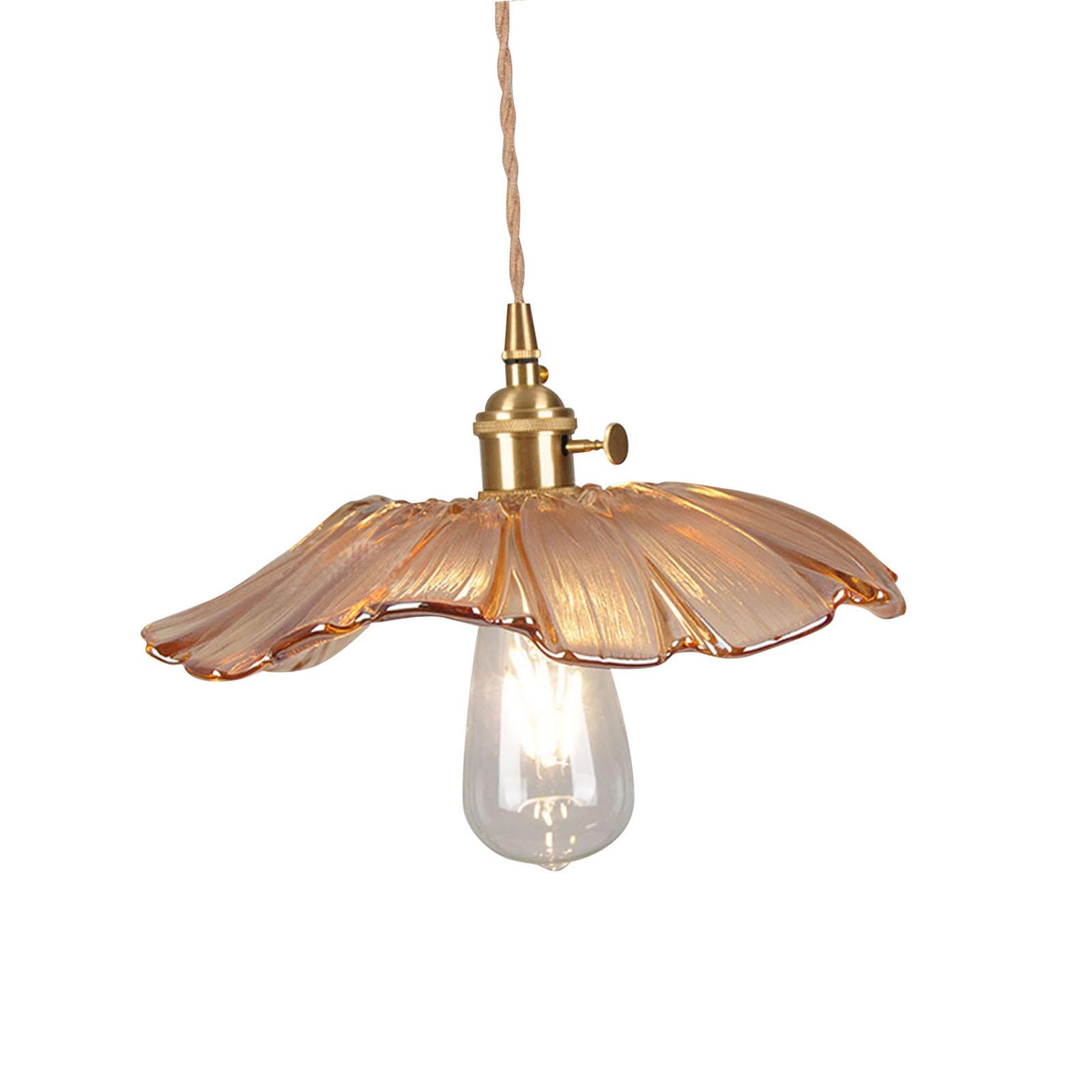 Magideal - Lámpara Colgante De Flores, Accesorios De Araña De Flores, Lámpara Colgante Nórdica Pequeña, Lámpara Colgante Led Para Comedor, Restaurante , Ámbar