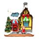 thumbnail image 2 of Resina Escena De Navidad Snow House Light Up Village Decor Asentada Santa, 2 of 5