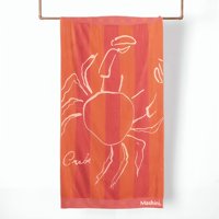 Toalla De Playa Jacquard 100X180Cm / Crab – Mashini