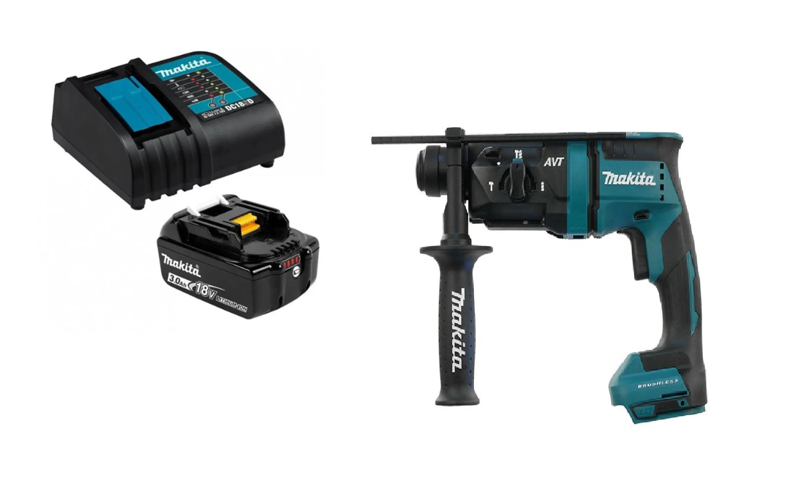 Rotomartillo 18Mm 3 Modos Brushless 18V Makita Dhr182 (3 Ah)