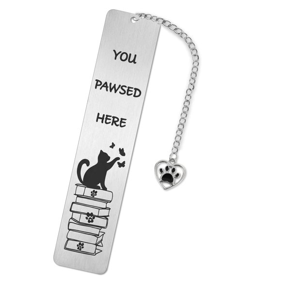 Marcador de metal Bookmark Kaluofan con forma de gato lindo para amantes de los libros