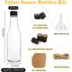 thumbnail image 2 of GUANENA Pack de 35 botellas para salsa picante de vidrio transparente, 150 ml, 2 of 3