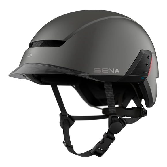 Casco Sena U1 E-Bike Smart con malla 2.0 Intercom, color gris mate