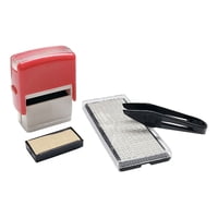 Magideal - Sello Autoentintado Para Bricolaje, Sello Compacto Con Impresión De Fecha Del Alfabeto, Sello De Dirección, Sello De Números Y Letras Para Contabilida Rojo