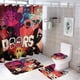 thumbnail image 1 of Puertas de figuras-theme 4-Piece Shower Curtain Set with Rugs, Waterproof Bathroom Decor Set Includes Bath Mat, U-Shaped Rug, Toilet Lid Cover and Curtain with Hooks, 1 of 6