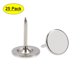 thumbnail image 1 of Uxcell 25 Piezas Clavos de Tapicería Tachuelas Cabeza Plana Clavos para Muebles Tono Plateado 0.44x0.6", 1 of 5