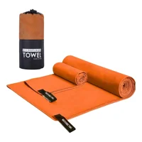 Genérico - Toalla De Baño Viaje Microfibra Secado Rápido 2 Unidades Color Naranja