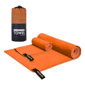 Genérico - Toalla De Baño Viaje Microfibra Secado Rápido 2 Unidades Color Naranja