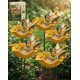 thumbnail image 1 of Estaca jardín flor metal hecha mano con baño abejas decoración exterior regalo polinizadores, 1 of 8