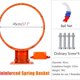 thumbnail image 2 of Aro de Basquetbol con Red - 18 in (45.7cm) de Diámetro, 18 mm Tubo de Acero Macizo, Equipo Deportivo para Entrenamiento de Basquetbol, Uso Exterior, Color Naranja, 2 of 8