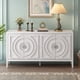 thumbnail image 1 of TREXM Retro Sideboard door with Circular Groove Design Round Metal Door Handle for Entrance, Dinning Room, Living Room (White), 1 of 3