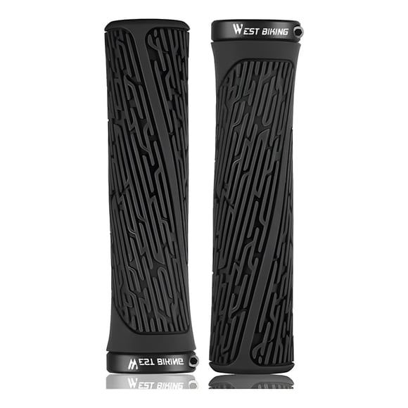 Puños West Biking C/ Lock Bicicleta Mtb Bmx Grips Empuñadura negro