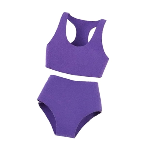 Conjunto De Chaleco Deportivo Y Pantalones Cortos A Escala 1/12, Accesorios De Miniropa Para Figuras De Acción De 6'', Color Violeta Claro