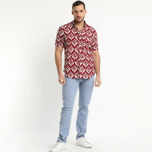 Camisa Estampada Diseño Mc Burdeo