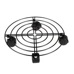 Ioensy - Maceta De Metal Caddy Flower Pot Stand 10 Pulgadas Con Ruedas Giratorias Heavy Duty Sin Bloqueo