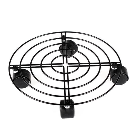 Ioensy - Maceta De Metal Caddy Flower Pot Stand 10 Pulgadas Con Ruedas Giratorias Heavy Duty Sin Bloqueo