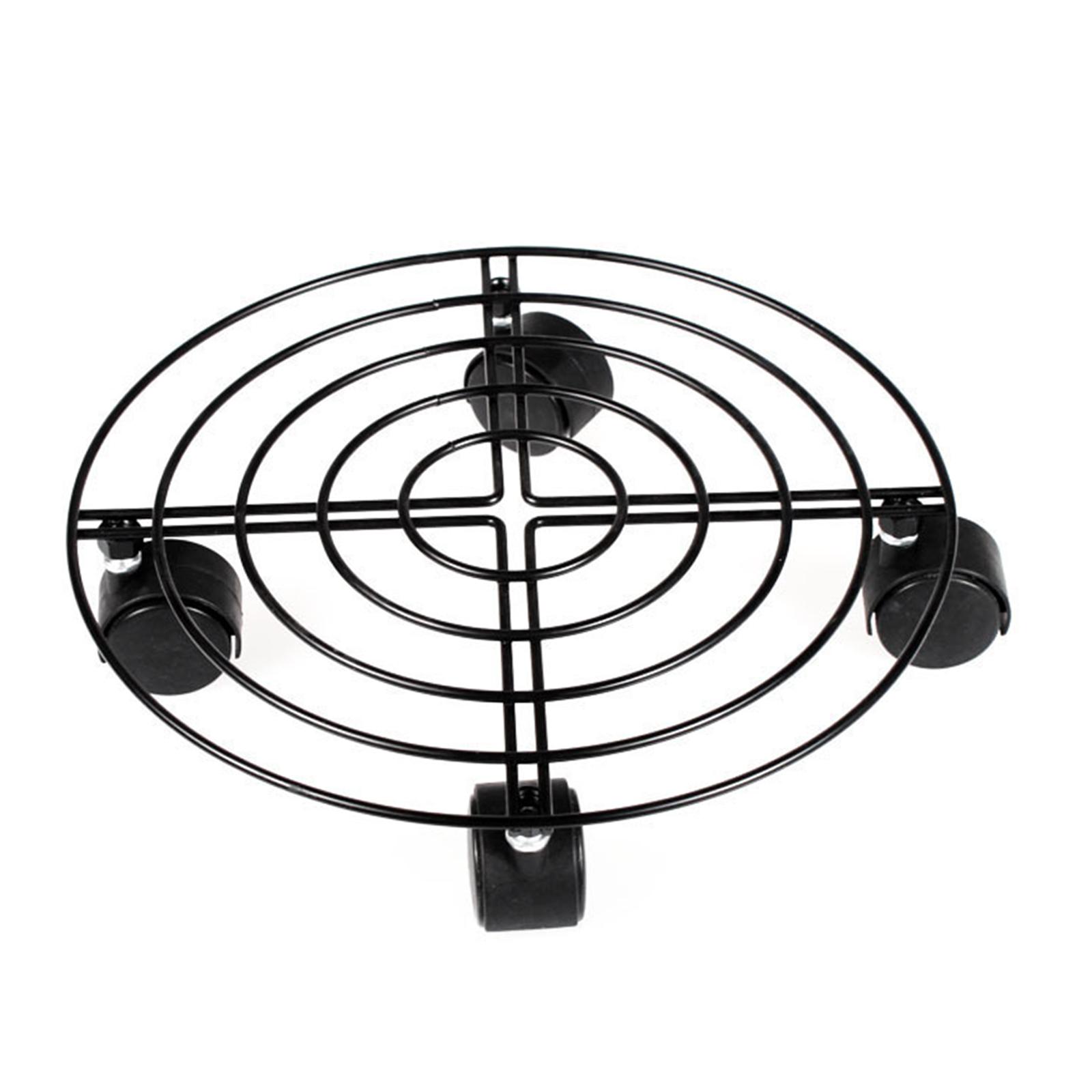 Ioensy - Maceta De Metal Caddy Flower Pot Stand 10 Pulgadas Con Ruedas Giratorias Heavy Duty Sin Bloqueo