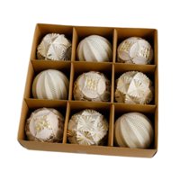 Magideal - 9 Bolas Decorativas Navideñas, Pequeños Colgantes Navideños, Bolas Navideñas Para Decoración De Árboles De Navidad Para Fiestas En Casa, Aniversarios Oro Rosa