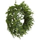 thumbnail image 2 of Corona doble de eucalipto artificial Nearly Natural de 45 cm, 2 of 6