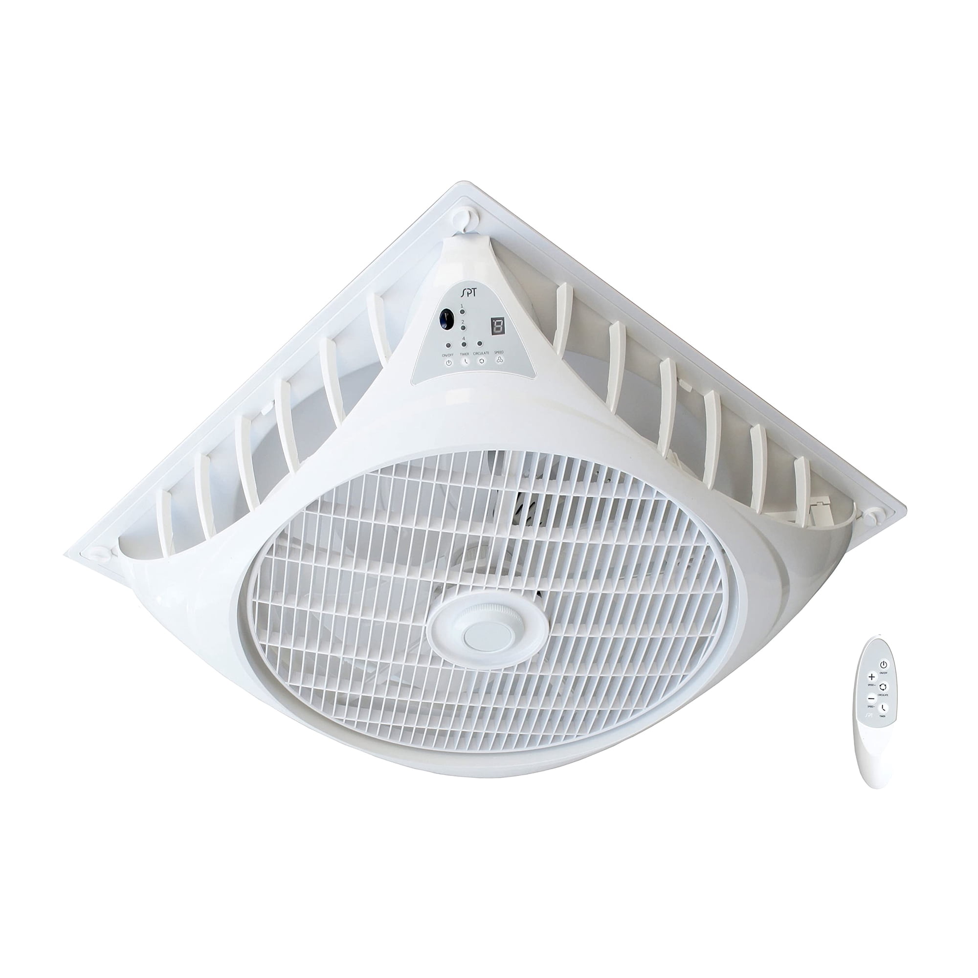 Ventilador De Techo Spt Sf-1691cb Con Motor Dc, Hoja De 16 Pulgadas, Blanco