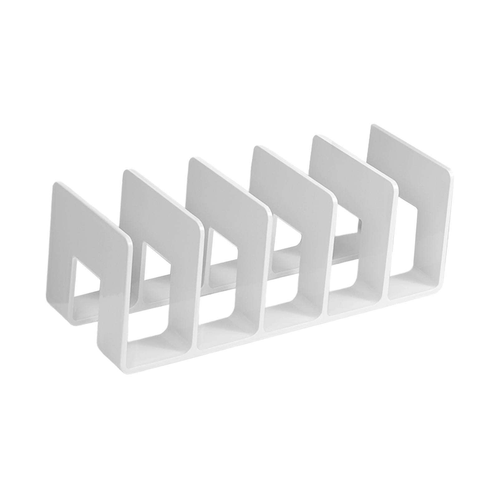 Magideal - Organizador De Archivos De Escritorio De Acrílico Elegante Para Artículos Esenciales De Oficina Blanco