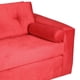 thumbnail image 2 of Sofá Vivo 3 Cuerpos Más 2 Pouf Felpa Rojo, 2 of 5