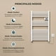 thumbnail image 3 of Calefactor Secador de Toallas Programable 500 w Mural 88x54 cm Vesubio Blanco, 3 of 7