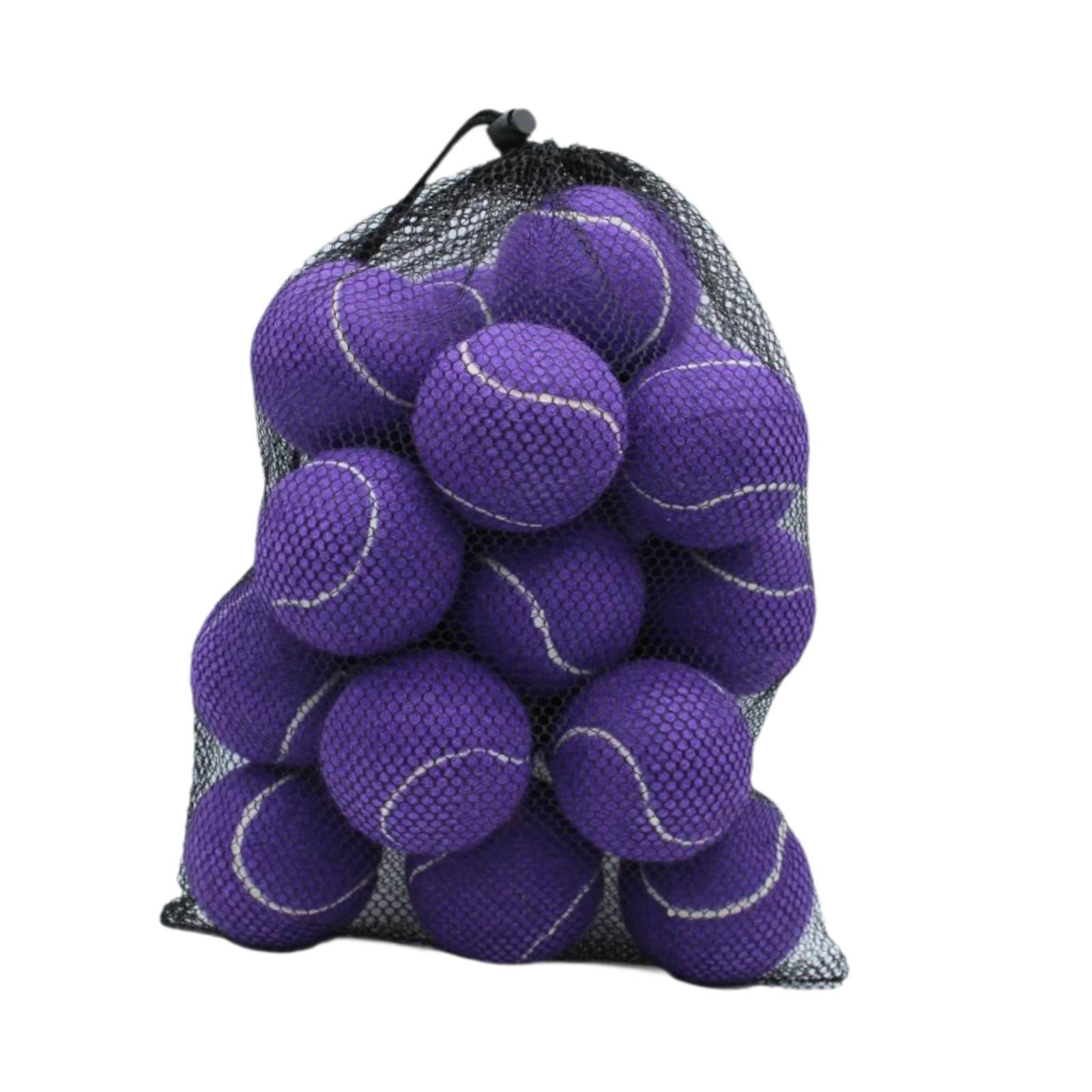 Magideal - 20 Pelotas De Tenis Elásticas De 2,52 Pulgadas De Diámetro, Pelotas De Juguete Para Perros De Entrenamiento Elásticas, Pelotas De Entrenamiento Resist Púrpura
