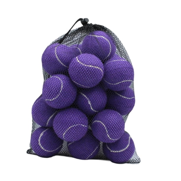 20 pelotas de tenis elásticas de 2,52 pulgadas de diámetro, pelotas de juguete para perros de entrenamiento elásticas, pelotas de entrenamiento resist Púrpura
