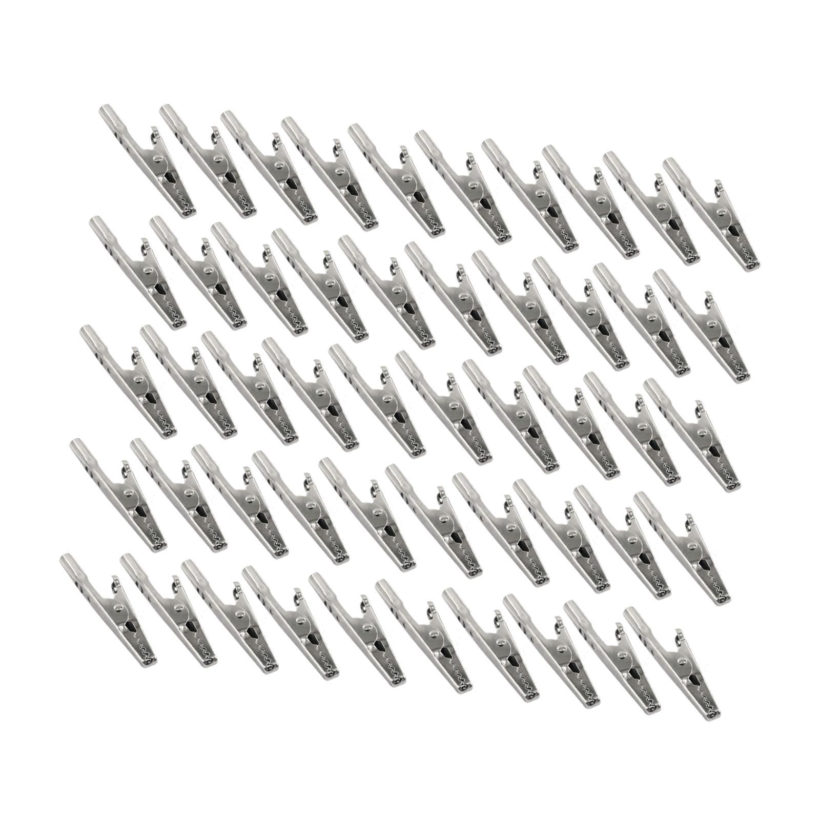 Magideal - Kit De 50 Pinzas De , Abrazaderas De Resorte Resistentes Para Proyectos Electrónicos, Pasatiempos, Pruebas Eléctricas, Manualidades.