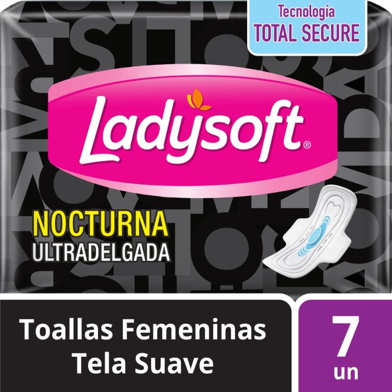Ladysoft - Toallas Higiénicas Nocturna Ultradelgada Con Alas